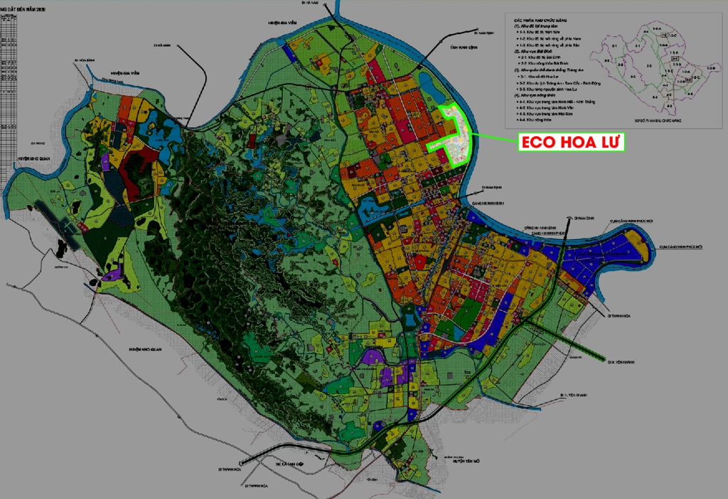 Vị trí Ecopark Ninh Bình trong quy hoạch chung đô thị Ninh Bình 2030-2050 min